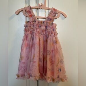 Disney Pink Butterfly & Floral Ruffle Sundress